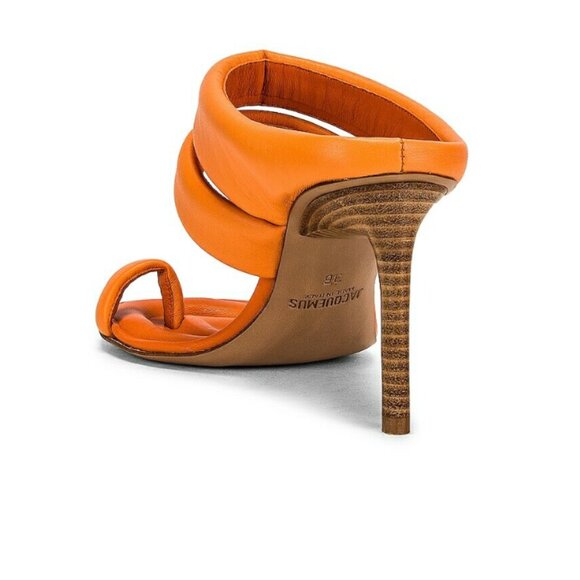 Jacquemus Orange 'Les Sandals Cassis' Heeled Sandals - Picture 4 of 9